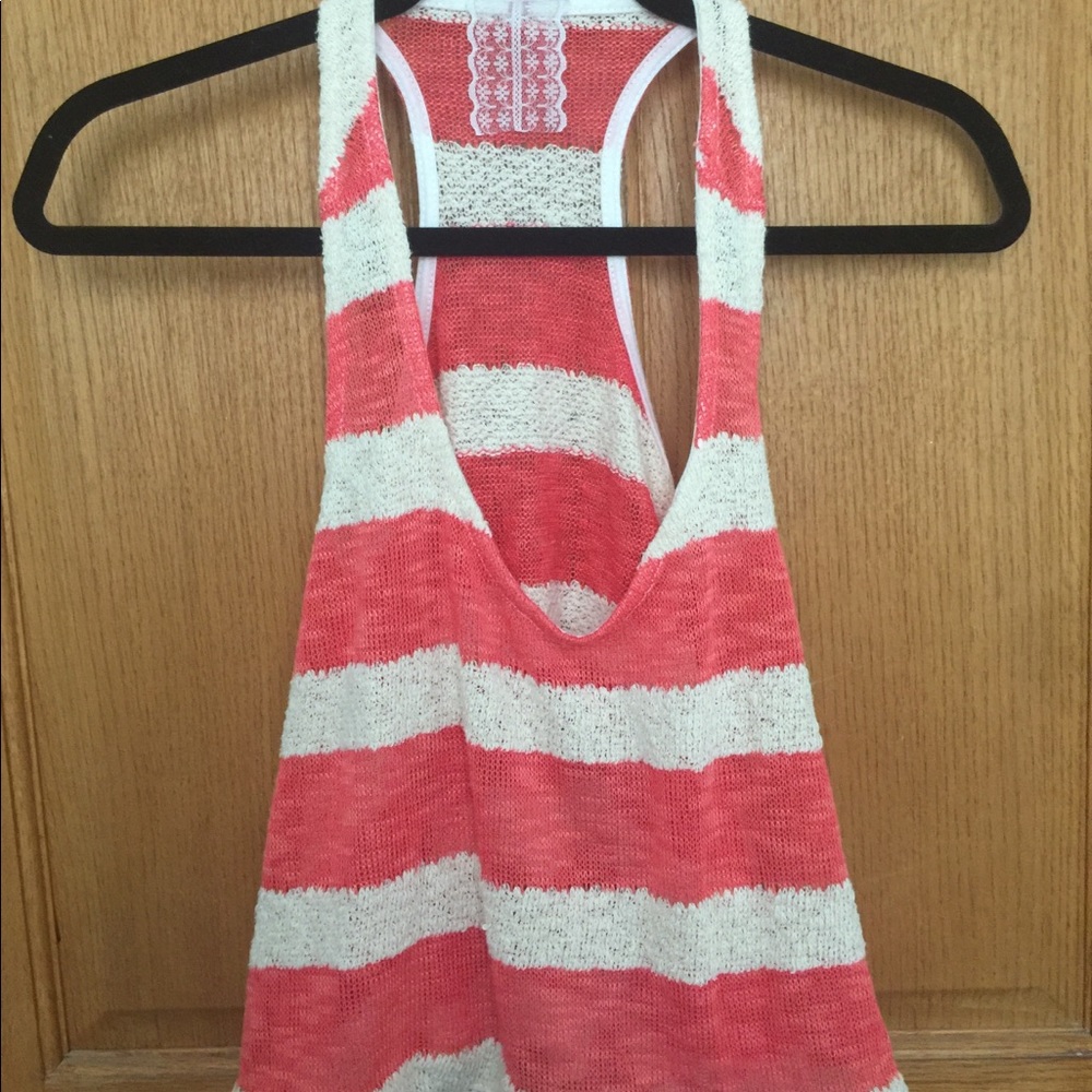 Beautiful orange and white tank top